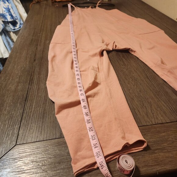 Free People Hot Shot Jumpsuit NWT Pink Small- Hole - Picture 3 of 16